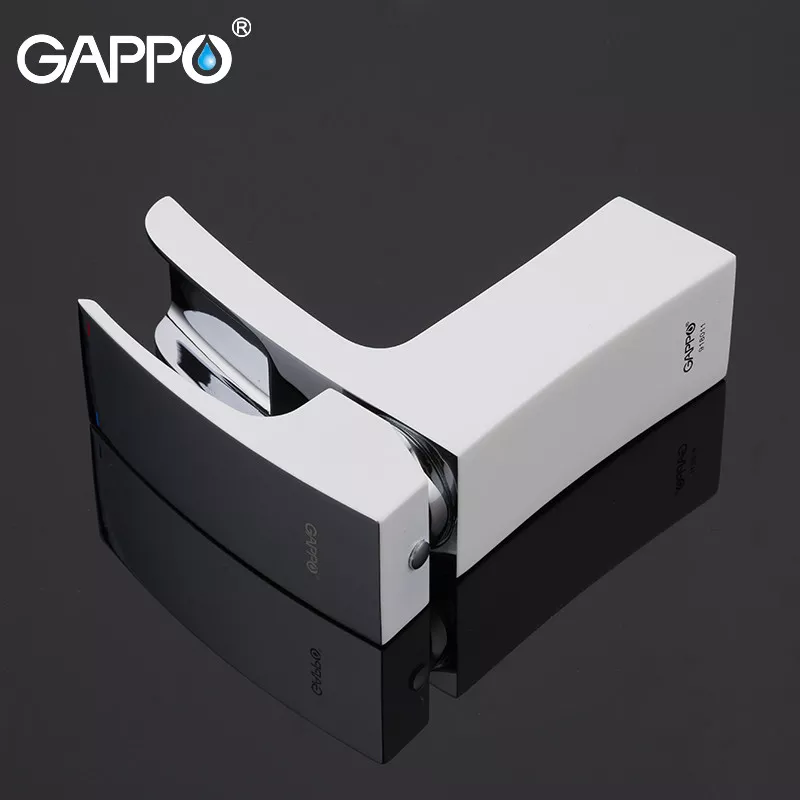 GAPPO Змішувач для умивальника G1007-30, білий/хром