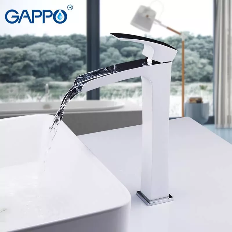 GAPPO Змішувач для умивальника G1007-31, білий/хром