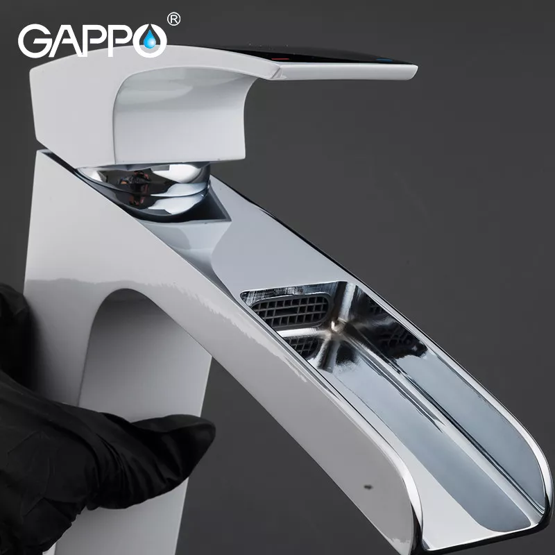 GAPPO Змішувач для умивальника G1007-31, білий/хром