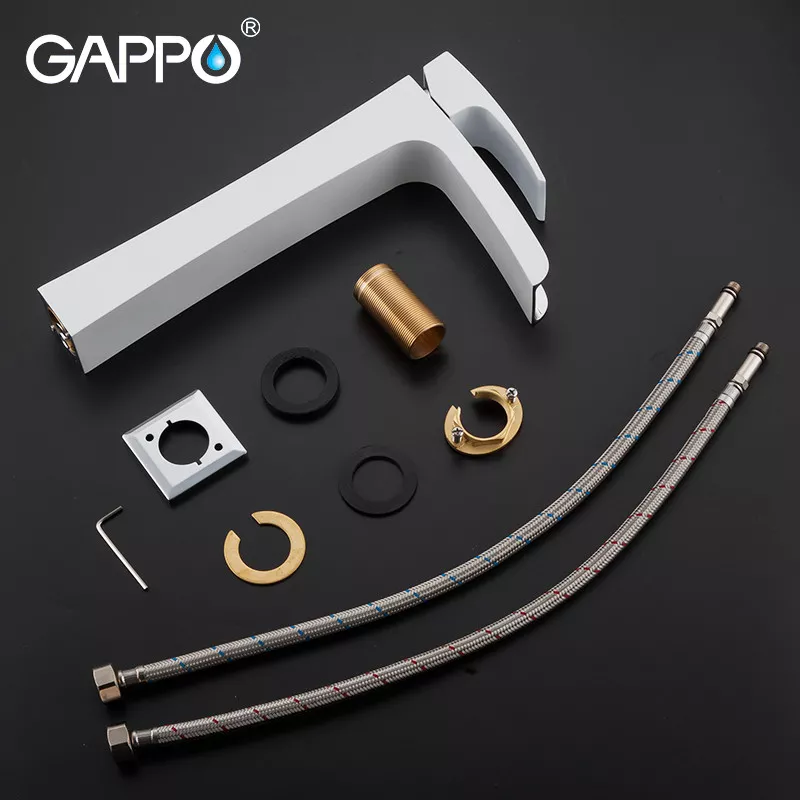 GAPPO Змішувач для умивальника G1007-31, білий/хром