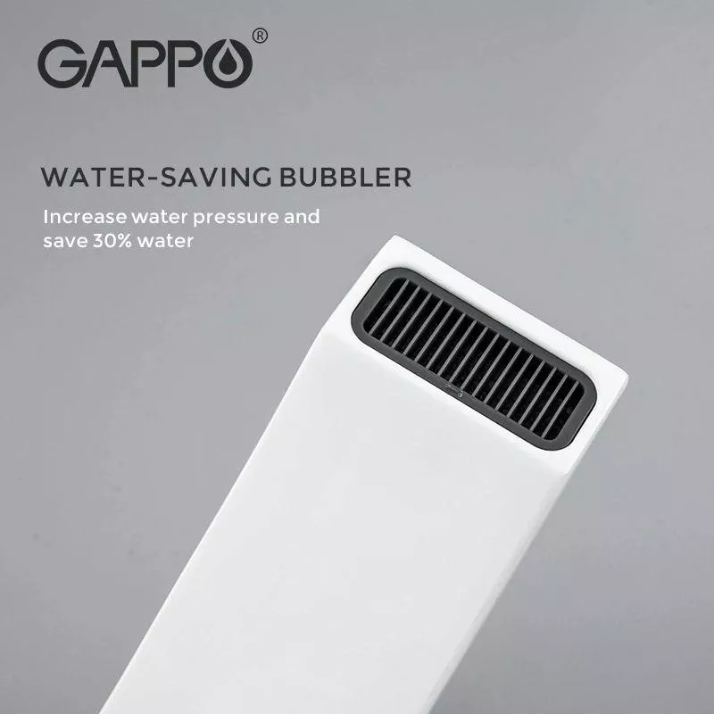 GAPPO Змішувач для умивальника G1007-50, білий/хром