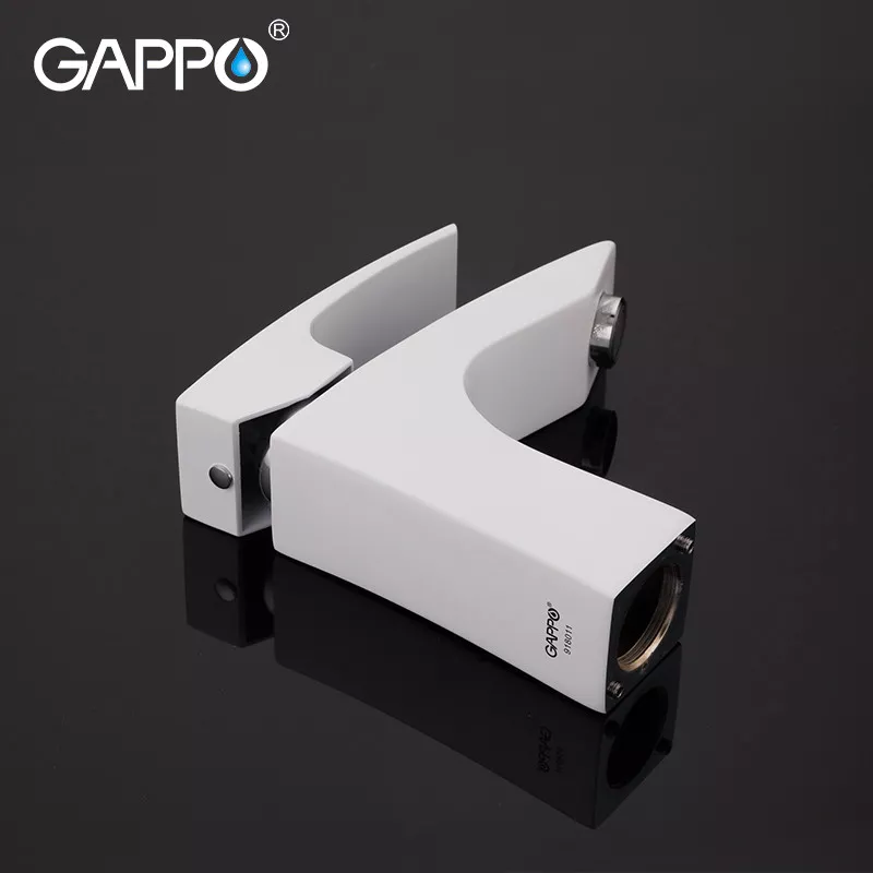GAPPO Змішувач для умивальника G1007-7, білий/хром