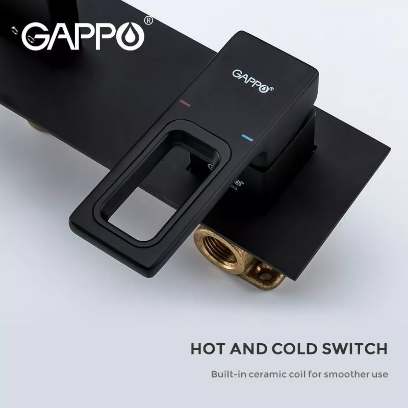 GAPPO Змішувач для умивальника G1017-16, чорний