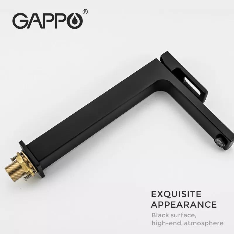 GAPPO Змішувач для умивальника G1017-62 високий, чорний
