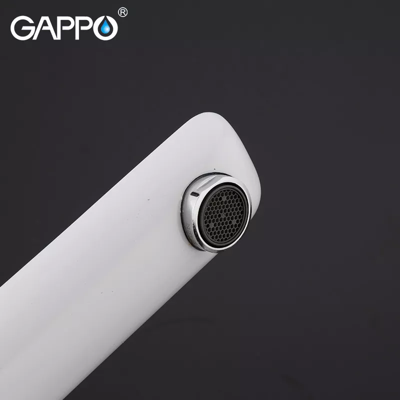 GAPPO Змішувач для умивальника G1048-2, білий/хром