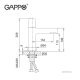 GAPPO Змішувач для умивальника G1052-86, чорний