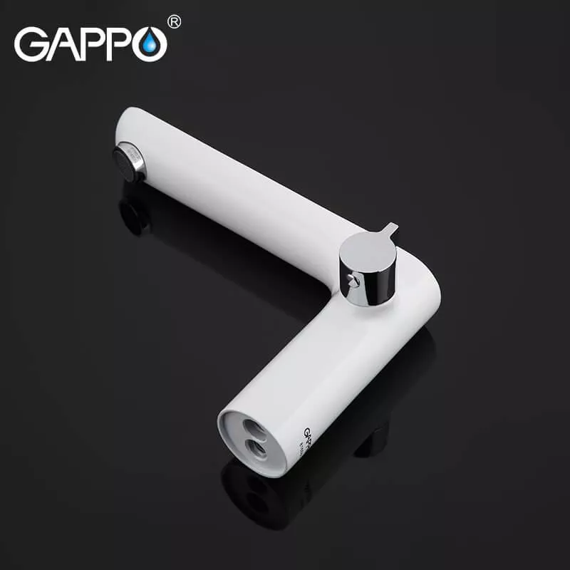 GAPPO Змішувач для ванни на борт G1148, білий/хром
