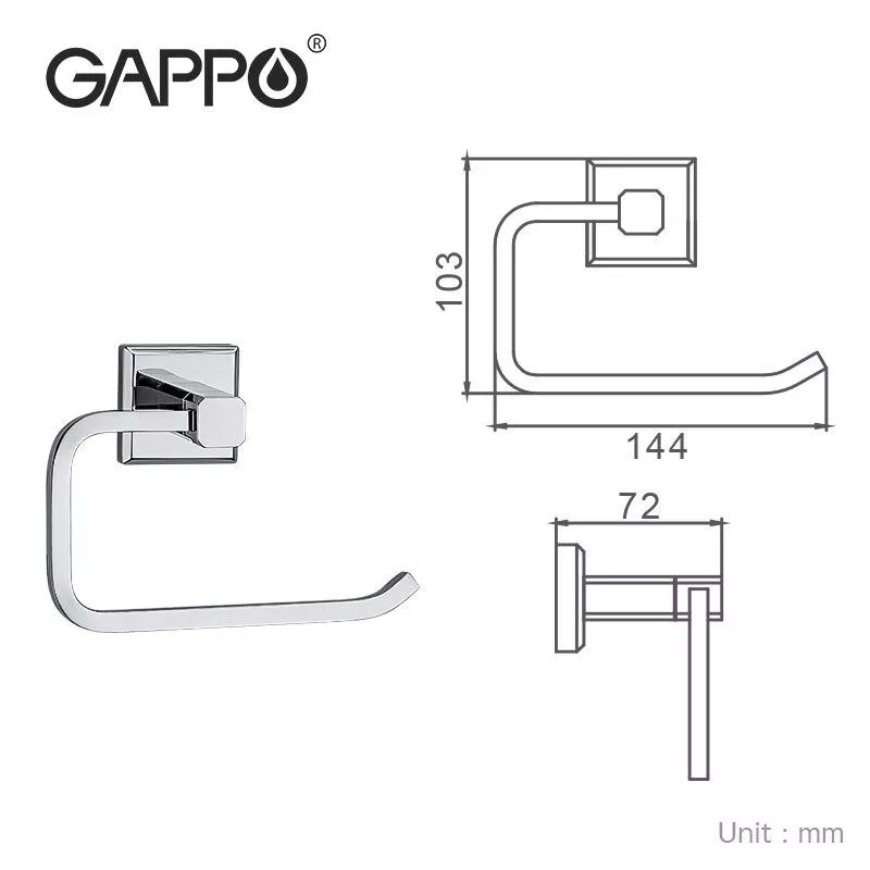 GAPPO Паперотримач G1903, хром