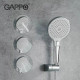 GAPPO Змішувач для ванни G2203-8, білий/хром