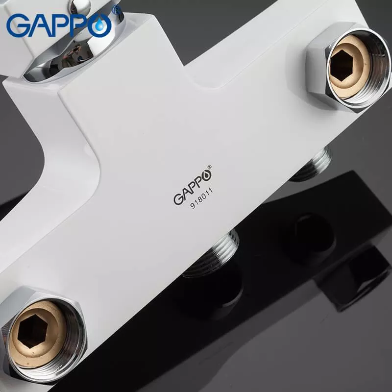 GAPPO Змішувач для ванни G2207-7, білий/хром
