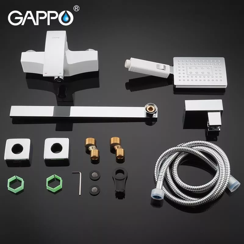 GAPPO Змішувач для ванни G2207-7, білий/хром