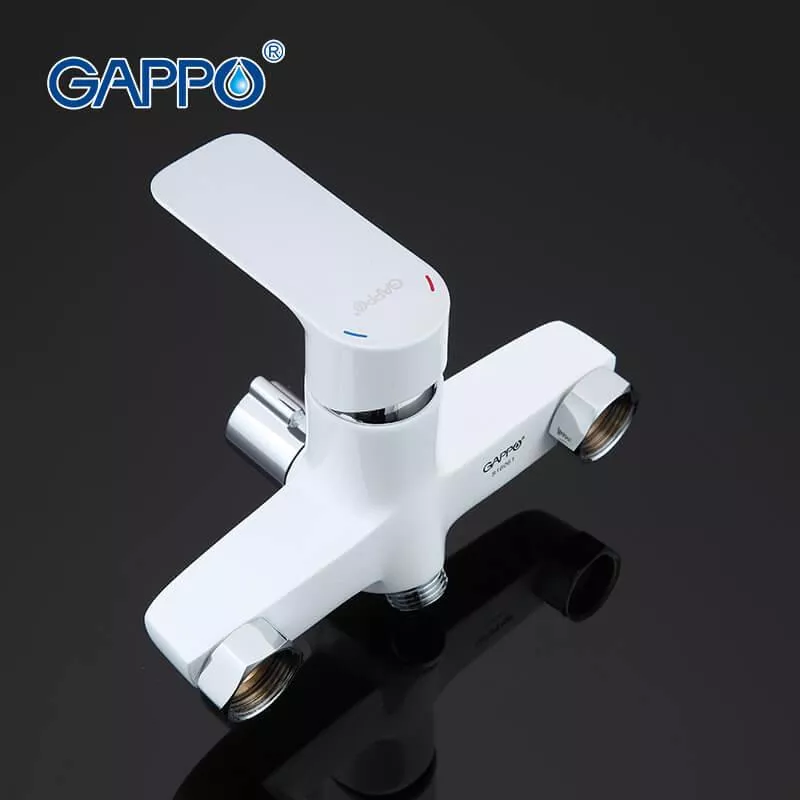 GAPPO Змішувач для ванни G2248, білий/хром