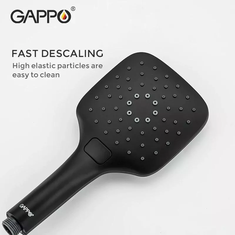 GAPPO Душова система G2417-6, вилив - перемикач на лійку, чорний