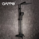 GAPPO Душова система G2417-60 термостат, вилив - перемикач на лійку, чорний