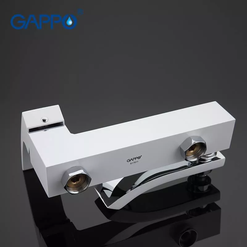 GAPPO Змішувач для ванни G3207-8, білий/хром