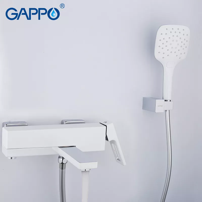 GAPPO Змішувач для ванни G3217-8, білий/хром