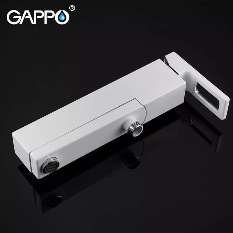 GAPPO Змішувач для ванни G3217-8, білий/хром