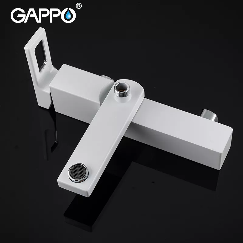 GAPPO Змішувач для ванни G3217-8, білий/хром