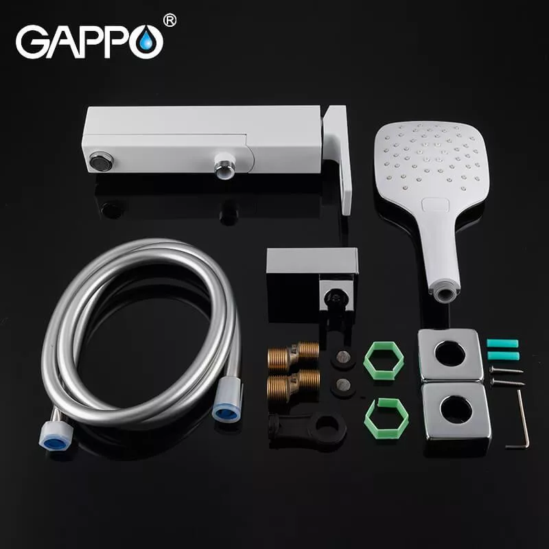 GAPPO Змішувач для ванни G3217-8, білий/хром