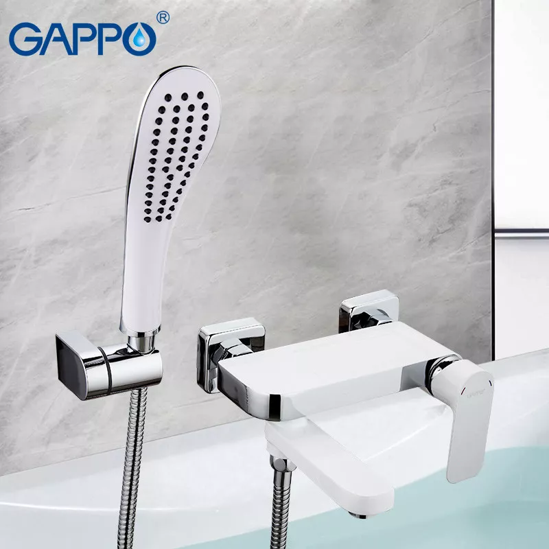 GAPPO Змішувач для ванни G3248, білий/хром