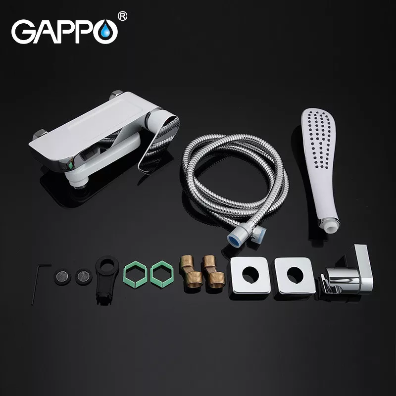 GAPPO Змішувач для ванни G3248, білий/хром