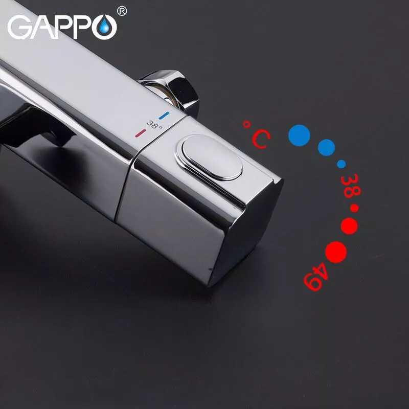GAPPO Змішувач для ванни G3291 термостат, хром