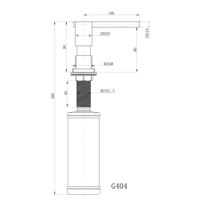 GAPPO Дозатор для миючого засобу G404, що вбудовується в мийку, латунь/пластик, хром 300 мл