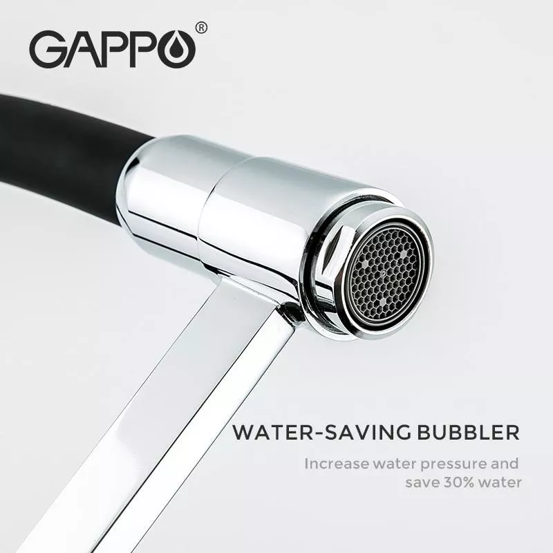 GAPPO Змішувач з гнучким виливом для кухні G4398-15, 2 режими