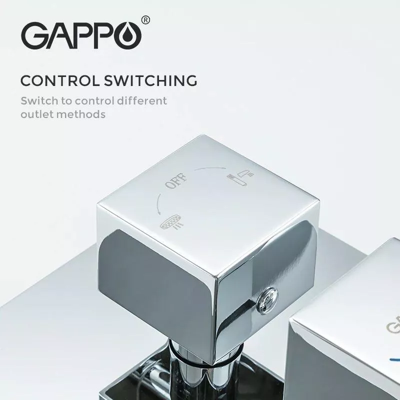 GAPPO Вбудована душова система G7107-40, вилив - перемикач на лійку, 3-функції, термостат