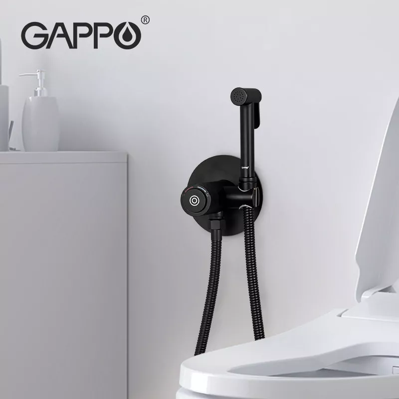 GAPPO Гігієнічний душ G7288-6 з гачком, чорний