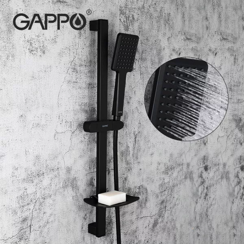 GAPPO Душовий гарнітур G8013, чорний