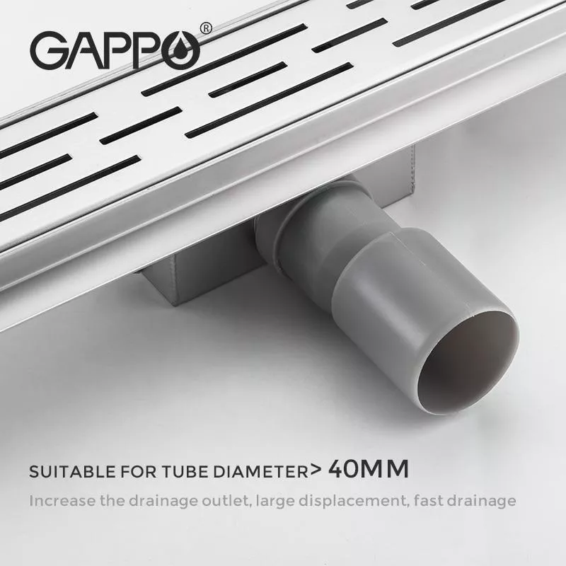 GAPPO Душовий трап G810007-1, 70х1000мм, нержавіюча сталь, сатин