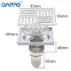 GAPPO Вертикальний трап G81051, латунь, 100х100 мм, хром