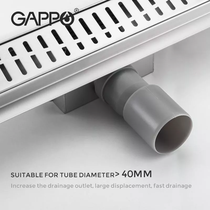 GAPPO Трап для душу G84007-3, 70х400 мм, нержавіюча сталь