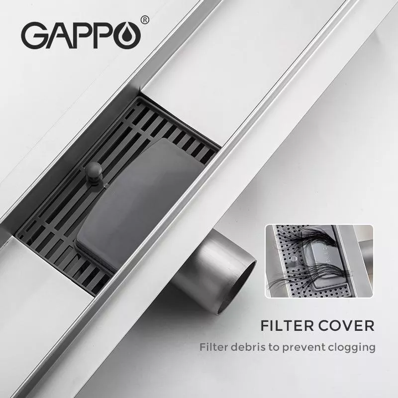 GAPPO Душовий трап G88007-1, 70х800 мм, нержавіюча сталь