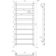 Genesis-Aqua Сушка для рушників Basis Light Електричний 120x53x3 (GA-1906)