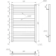 Genesis-Aqua Сушка для рушників Tristar flat Водяний 120x53x3 (GA-5003)