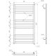Genesis-Aqua Сушка для рушників Tristar flat Електричний 800x53x3 (GA-5004)