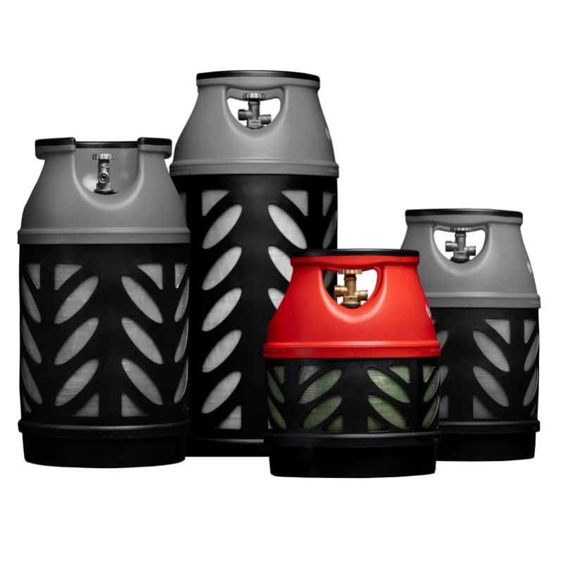 Hexagon Ragasco Балон газовий композитний Gutgas CR-12.5, 12.5л, пропан/бутан 5кг/6кг, 30бар, вентиль KLF, 3.7кг (GHCL1222)
