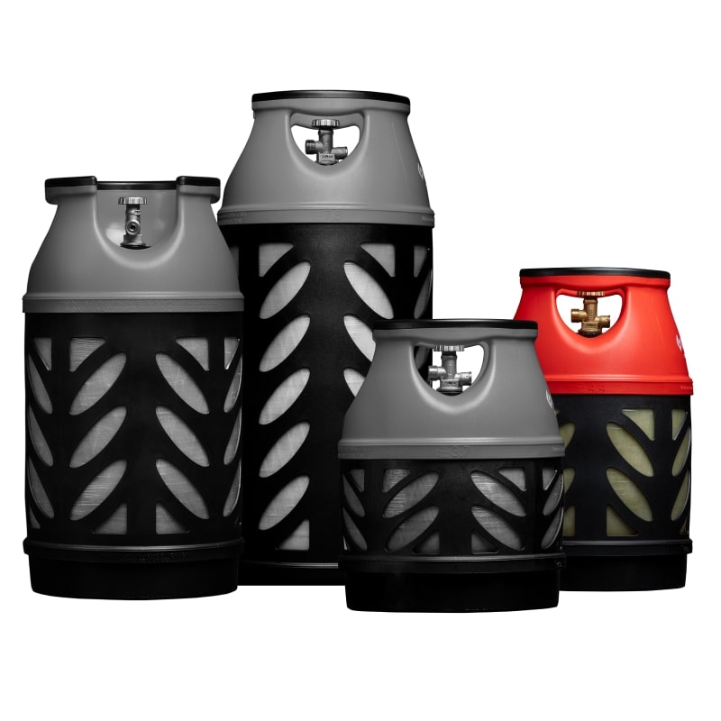 Hexagon Ragasco Балон газовий композитний Gutgas CR-18.2, 18.2л, пропан/бутан 7.5кг/8.5кг, 30бар, вентиль KLF, 4.4кг (GHCL1822)