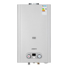 Газова колонка ARDESTO HB03 10л/хв 20кВт Low NOx дисплей розпалювання від батарейки нерж. сталь (GWH-HB03-10B-STEEL)