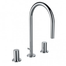 Laufen KARTELL змiшувач для умивальника, двохвентильний, з клапаном pop-up, (H3123330042211)