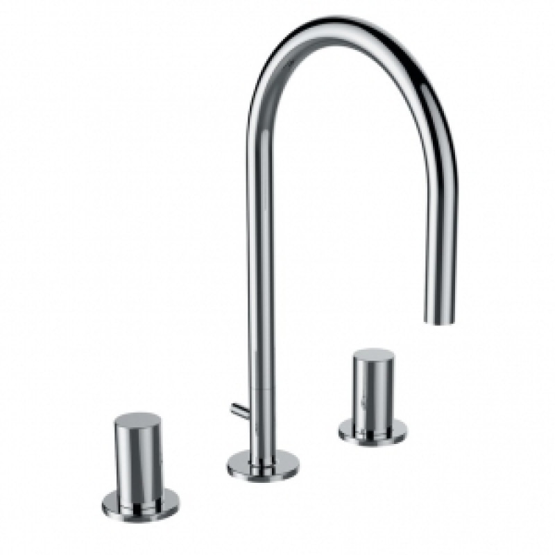 Laufen KARTELL змiшувач для умивальника, двохвентильний, з клапаном pop-up, (H3123330042211)