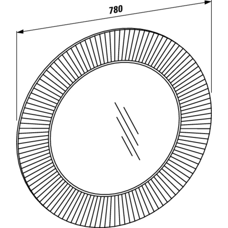 Laufen KARTELL дзеркало 78*78см,хром, (H3863310860001)
