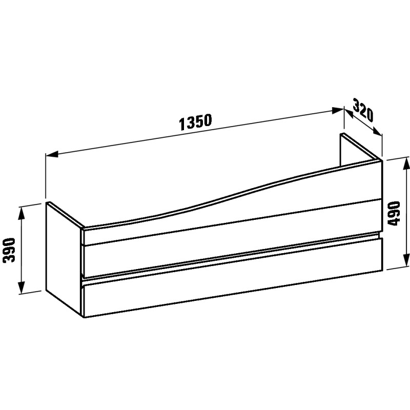 Laufen Alessi OnEvolution Тумба пiд мийку свiтлий горіх *1250, (H4243600976301)