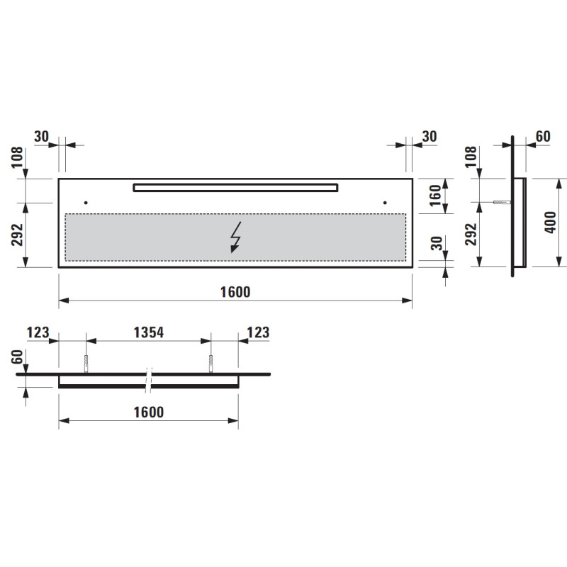 Laufen ALESSIONEvolution Дзеркало*1600з подсветкой, (H4484410972001)