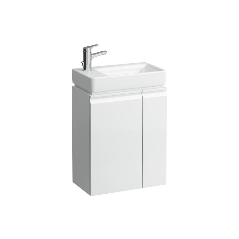 Laufen PRO S тумба 48*58*27,5см, для раковини H815955, 1 дверцята, 1скл.пол., дв. петлi лiворуч,полички праворуч, бiлий глянець, (H4830010954751)