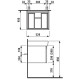 Laufen PRO-тумба під умивальник 818952 (колір-білий) 52 * 45см, (H4830340954631)