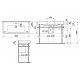 Laufen PRO S раковина 1050*460мм,з отв для змiш.посерединi, (H8139660001041)