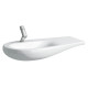 Laufen ALESSI ONE раковина 165*500*900мм, з iнтегр. стiлешницею, монт. зверху, з отв. пiд змiшувач, бiлий LCC, (H8149754001041)